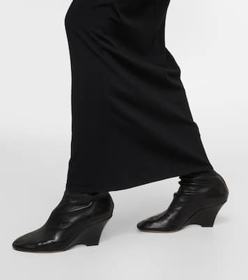 Apollo wedge leather ankle boots | Khaite