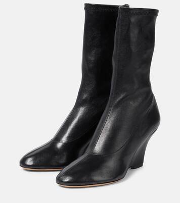 Apollo wedge leather ankle boots | Khaite