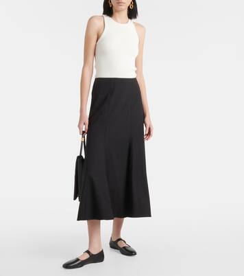 Wool-blend midi skirt | CO