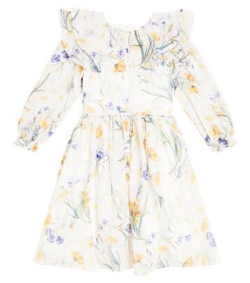 Ruffled floral linen dress | Petite Amalie  
