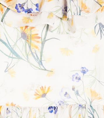 Ruffled floral linen dress | Petite Amalie  