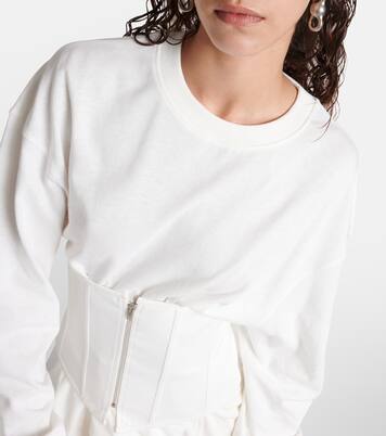 فستان كورسيه غير متماثل من القطن الجيرسيه | Acne Studios