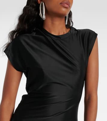 Vestido midi de jersey drapeado | Rabanne