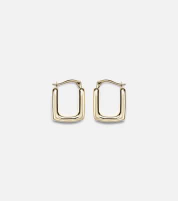 Squared Off 14kt gold hoop earrings | Stone and Strand