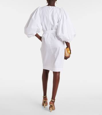 Capri belted cotton poplin midi dress | Dolce&Gabbana