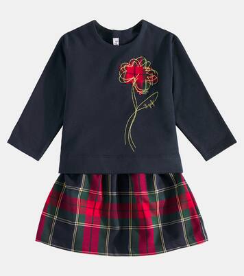 Checked top and skirt set | Il Gufo