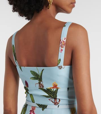 Midikleid aus Cady | Oscar de la Renta