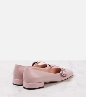 Verzierte Mary-Jane-Ballerinas Preshoes aus Leder | Valentino Garavani