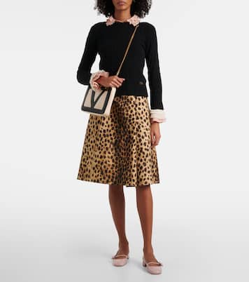 Verzierte Mary-Jane-Ballerinas Preshoes aus Leder | Valentino Garavani