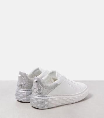 Diamond Maxi/F II glitter leather sneakers | Jimmy Choo