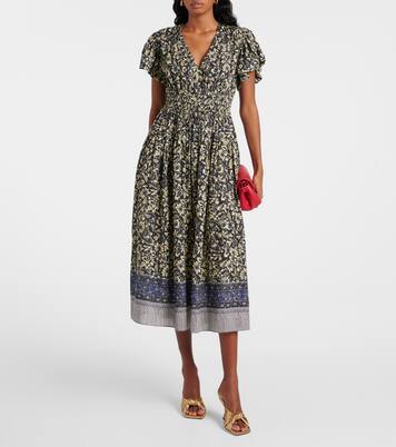 Robe midi Lyria en coton mélangé | Ulla Johnson