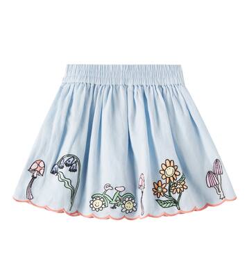 Embroidered linen and cotton skirt | Stella McCartney Kids
