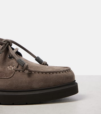 Sail Monili珠饰绒面革帆船鞋 | Brunello Cucinelli