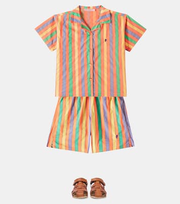 Striped cotton-blend shirt | Bobo Choses
