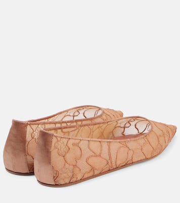 Barbara lace ballet flats | Amina Muaddi