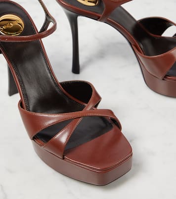 Sandali Debbie 85 in pelle con plateau | Saint Laurent