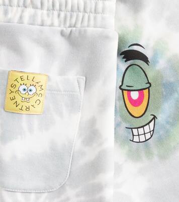 x SpongeBob tie-dye cotton jersey shorts | Stella McCartney Kids