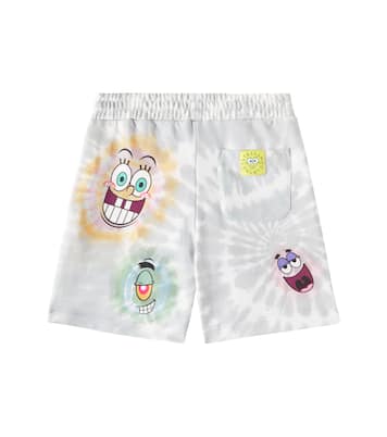 x SpongeBob tie-dye cotton jersey shorts | Stella McCartney Kids