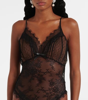 Body aus Mesh mit Spitze | Self-Portrait