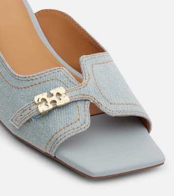 Wedge-Pantoletten Butterfly aus Leder | Ganni