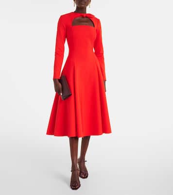 Cutout wool-blend cocktail dress | Oscar de la Renta