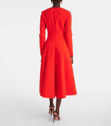 Cutout wool-blend cocktail dress | Oscar de la Renta