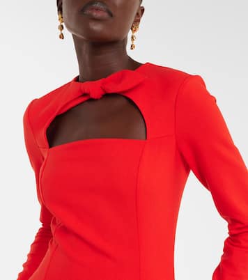 Cutout wool-blend cocktail dress | Oscar de la Renta