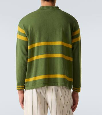 Striped virgin wool polo sweater | Bode
