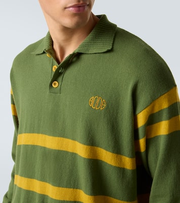 Striped virgin wool polo sweater | Bode