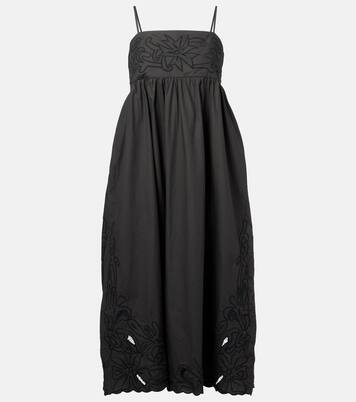 Robe brodée en coton à fleurs | Juliet Dunn