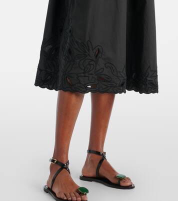 Robe brodée en coton à fleurs | Juliet Dunn