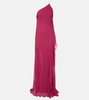 One-shoulder ruffled silk gown | The Sei