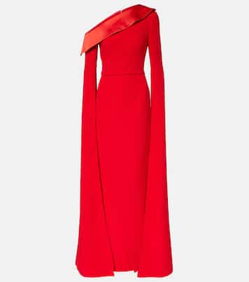 Rinoa caped crépe gown | Safiyaa