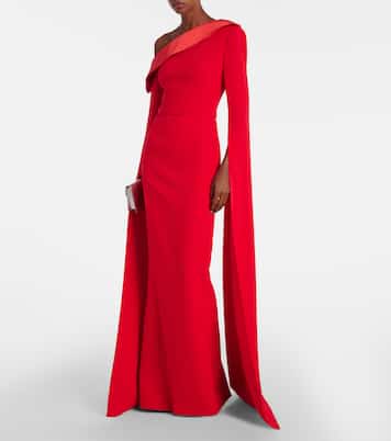 Rinoa caped crépe gown | Safiyaa