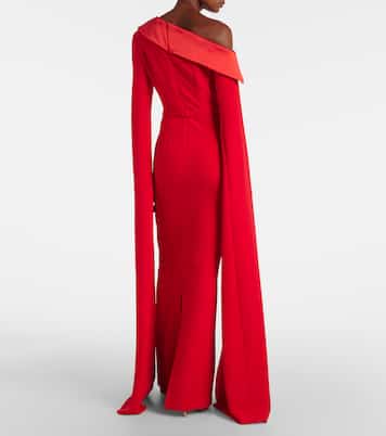 Rinoa caped crépe gown | Safiyaa