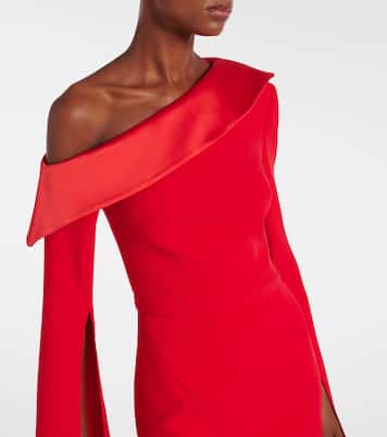 Rinoa caped crépe gown | Safiyaa