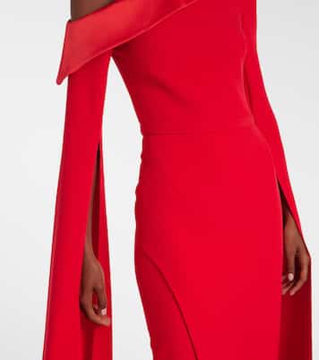 Rinoa caped crépe gown | Safiyaa