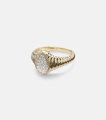 Ring aus 9kt Gelbgold (375/1000) mit Diamanten | Yvonne Léon
