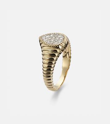Ring aus 9kt Gelbgold (375/1000) mit Diamanten | Yvonne Léon
