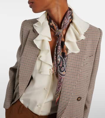 Rombetto leopard-print silk scarf | Etro