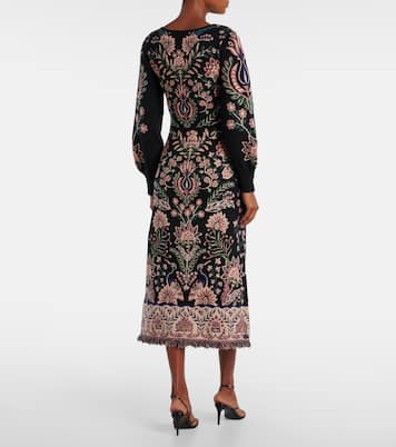 Marvelous Garden fringed high-rise midi skirt | Farm Rio