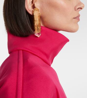 Obelisk embellished clip-on earrings | Saint Laurent