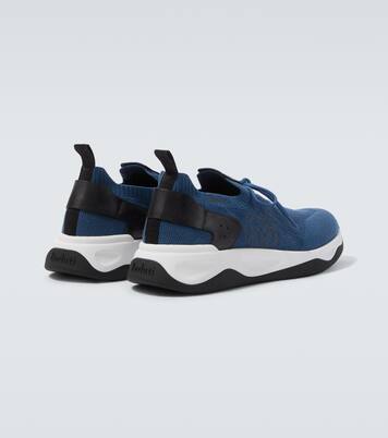 Shadow leather-trimmed knitted sneakers | Berluti