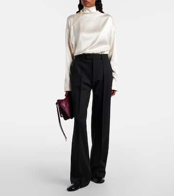 Blouse Liquid Knot en satin de soie mélangée | Phoebe Philo