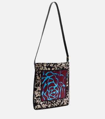 Small printed satin shoulder bag | Dries Van Noten