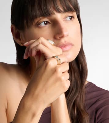 Cablespira® Micro 18kt gold ring with diamonds | David Yurman