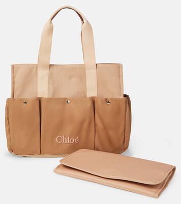 Sac à langer en coton à logo | Chloé Kids