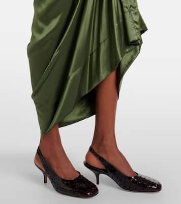 65 perforated leather slingback pumps | Dries Van Noten