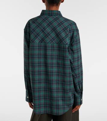Checked oversized wool-blend shirt | Róhe