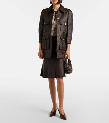 Midirock aus Leder | Shushu/Tong